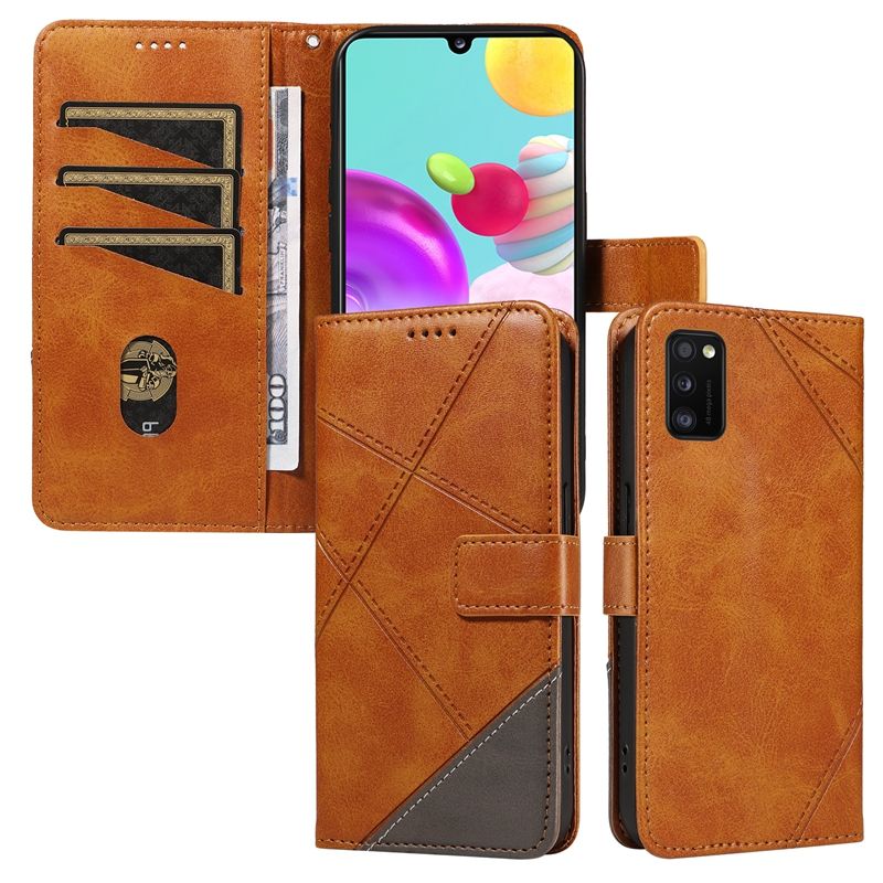 PU Leather Wallet Case For Samsung Galaxy A03S (European version） Flip Stand Card Book Phone Cover