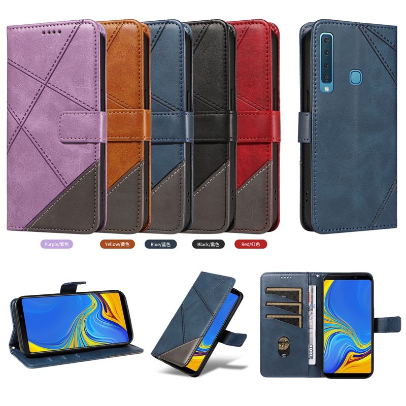 PU Leather Wallet Case For Samsung Galaxy A9 2018 Flip Stand Card Book Phone Cover