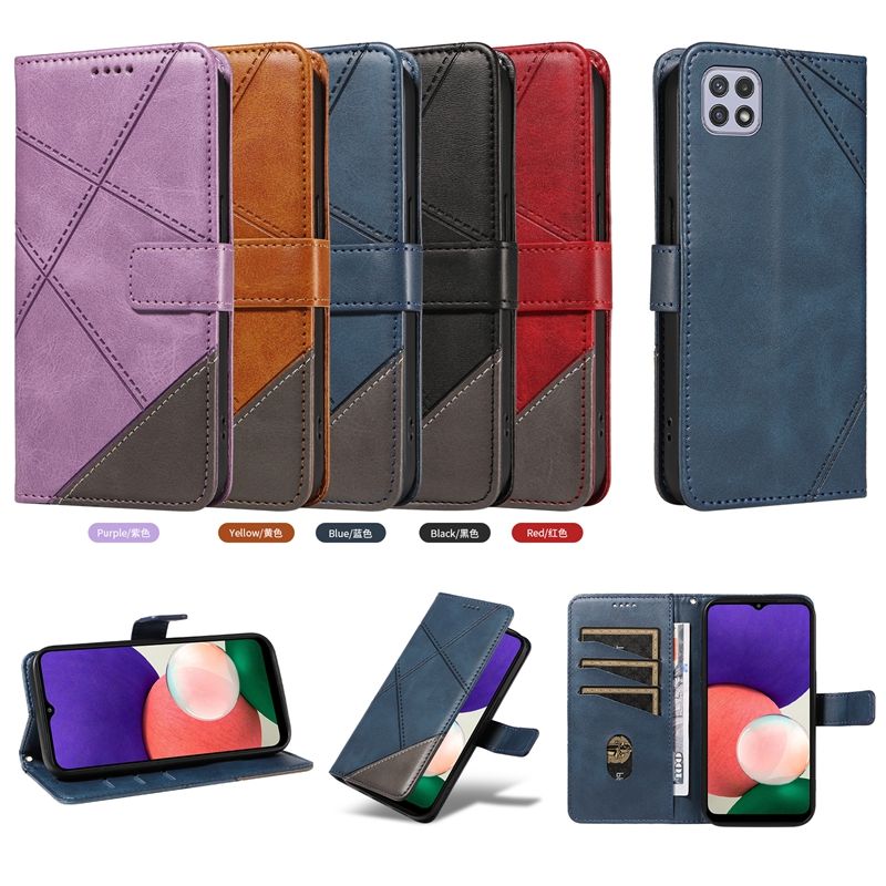 Wallet Case For Samsung Galaxy A22 5G/Galaxy A22S 5G Leather Flip Stand Phone Bags Cover Coque