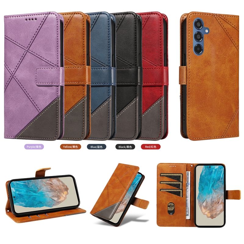 Wallet Case For Samsung Galaxy M35 Leather Flip Stand Phone Bags Cover Coque