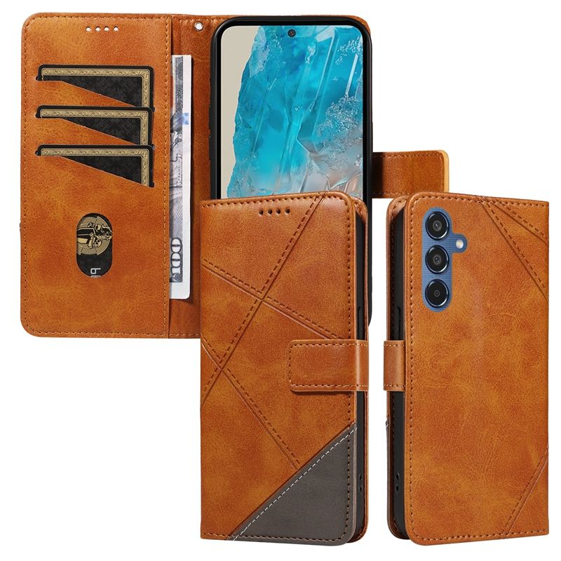 Wallet Case For Samsung Galaxy M35 Leather Flip Stand Phone Bags Cover Coque