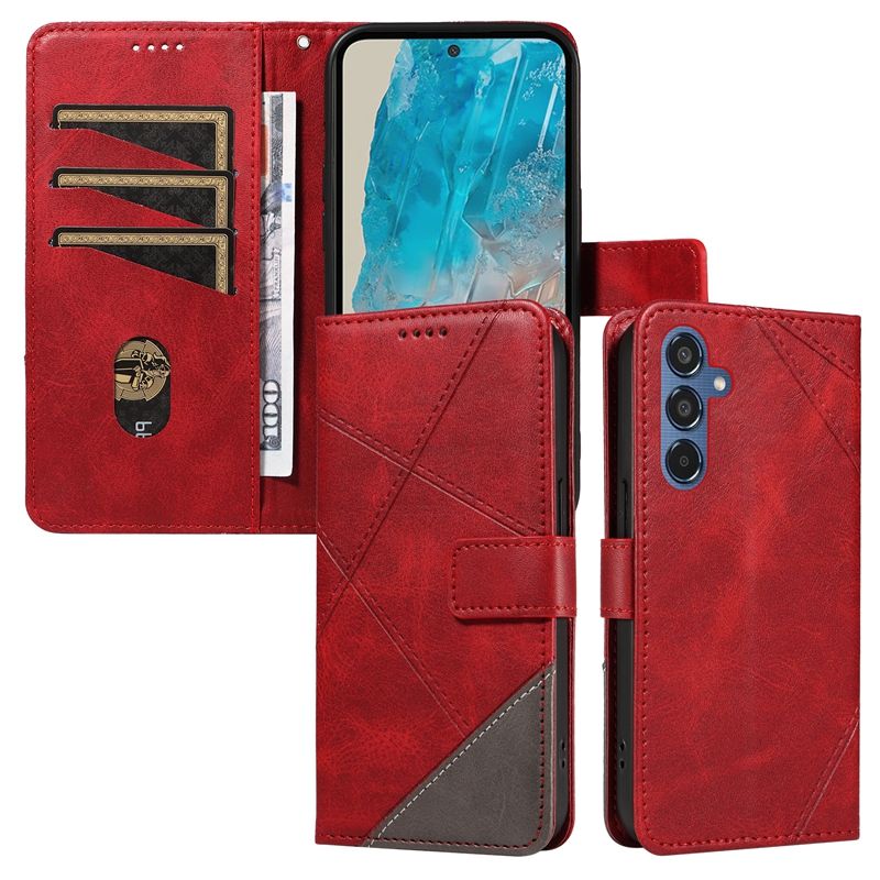 Wallet Case For Samsung Galaxy M35 Leather Flip Stand Phone Bags Cover Coque