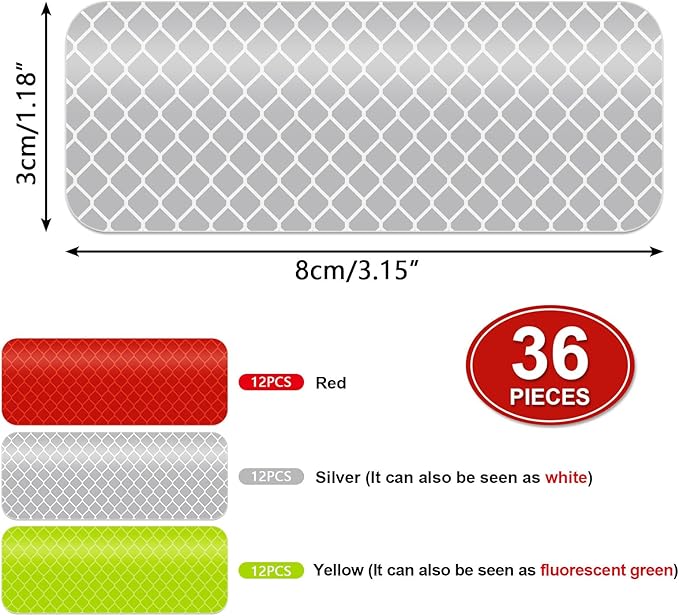 10PCS Car Rear Bumper Reflective Strip Safety Warning Signs Reflective Stickers Anti-scratch Car Exterior Protection Accessories