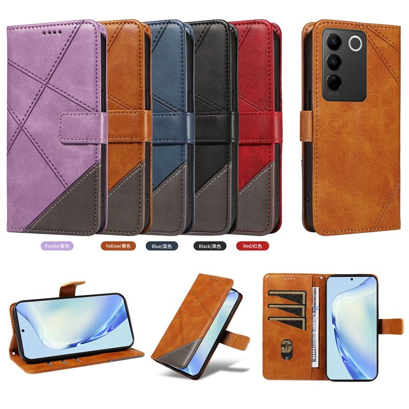 Leather Case For Vivo V27 5G /Vivo V27 Pro 5G  Flip Wallet Magnetic Phone Book Cover