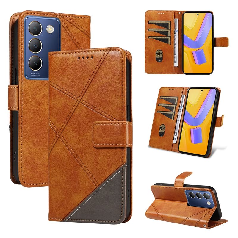 Leather Case For Vivo V40 SE 5G Vivo Y100 5G (Indian version) /Vivo Y200E 5G/ V30 lite (Indian version) Flip Wallet Magnetic Phone Book Cover