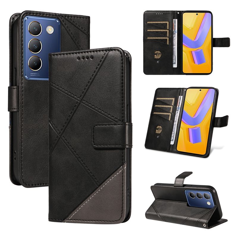 Leather Case For Vivo V40 SE 5G Vivo Y100 5G (Indian version) /Vivo Y200E 5G/ V30 lite (Indian version) Flip Wallet Magnetic Phone Book Cover