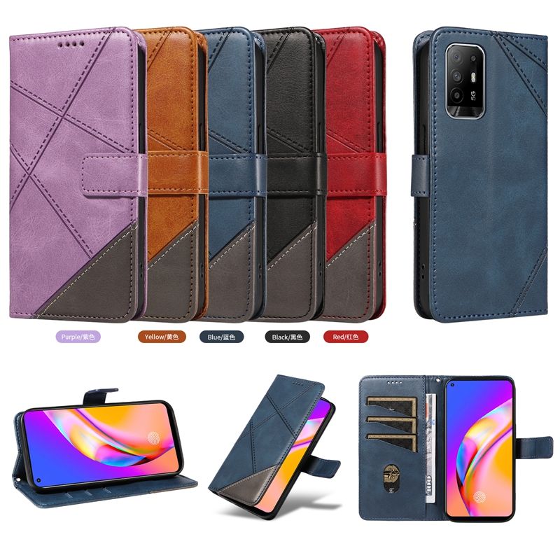 Leather Case For Oppo A94 5G Oppo F19 Pro+ Oppo Reno 5Z 5G Oppo A95 5G Oppo Reno 6 Z Flip Wallet Magnetic Phone Book Cover