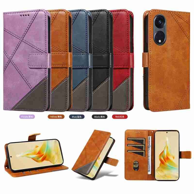 PU Leather Wallet Case For Oppo Reno 8T 5G (Non-Chinese version) /OPPO A1 Pro Flip Stand Card Book Phone Cover