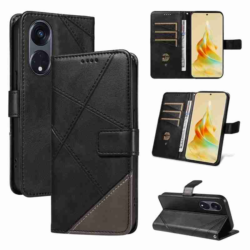 PU Leather Wallet Case For Oppo Reno 8T 5G (Non-Chinese version) /OPPO A1 Pro Flip Stand Card Book Phone Cover