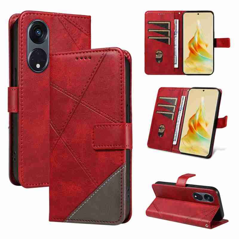 PU Leather Wallet Case For Oppo Reno 8T 5G (Non-Chinese version) /OPPO A1 Pro Flip Stand Card Book Phone Cover