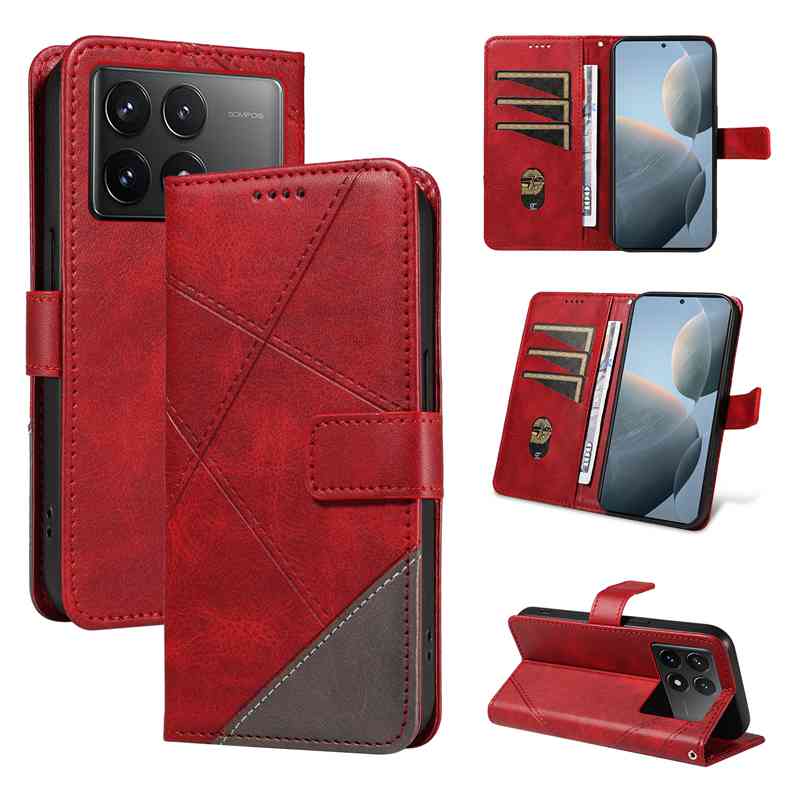 (katu2024) PU Leather Wallet Case For Xiaomi Redmi K70 Xiaomi poco F6 Pro Flip Stand Card Book Phone Cover