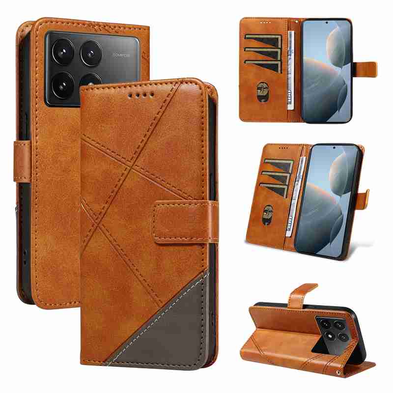 (katu2024) PU Leather Wallet Case For Xiaomi Redmi K70 Xiaomi poco F6 Pro Flip Stand Card Book Phone Cover