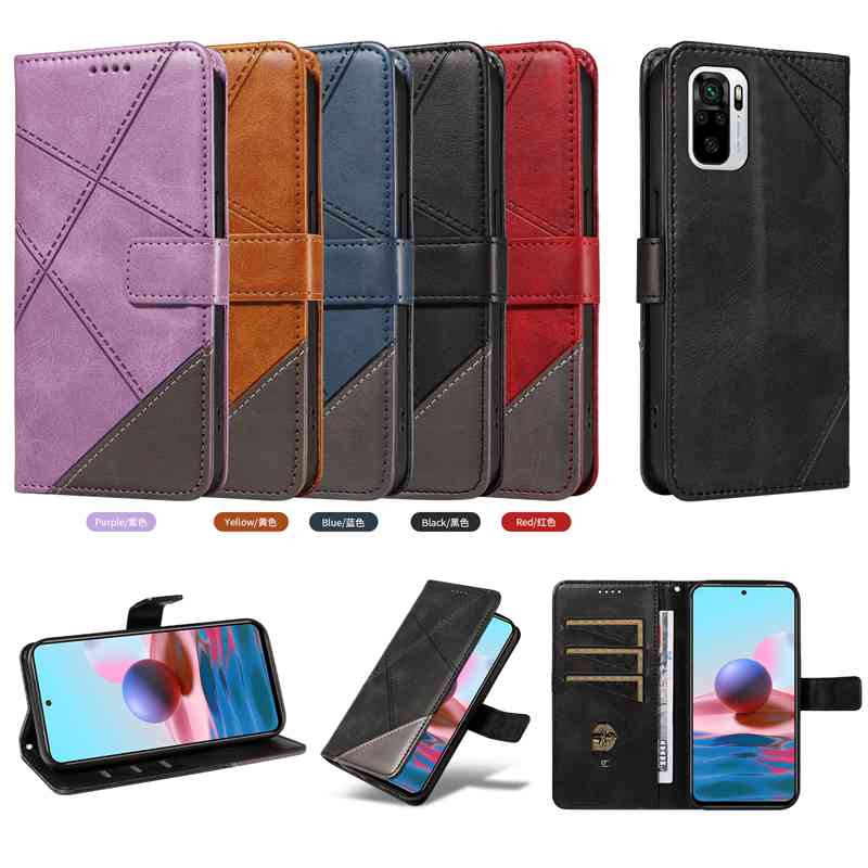 (katu2024) PU Leather Wallet Case For Xiaomi Redmi Note 10 4G /Redmi Note 10s /Xiaomi Poco M5S Flip Stand Card Book Phone Cover