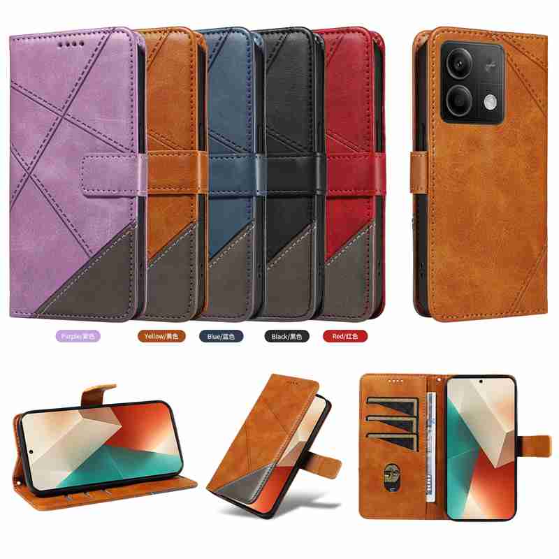(katu2024) PU Leather Wallet Case For Xiaomi Redmi Note 13 5G Flip Stand Card Book Phone Cover
