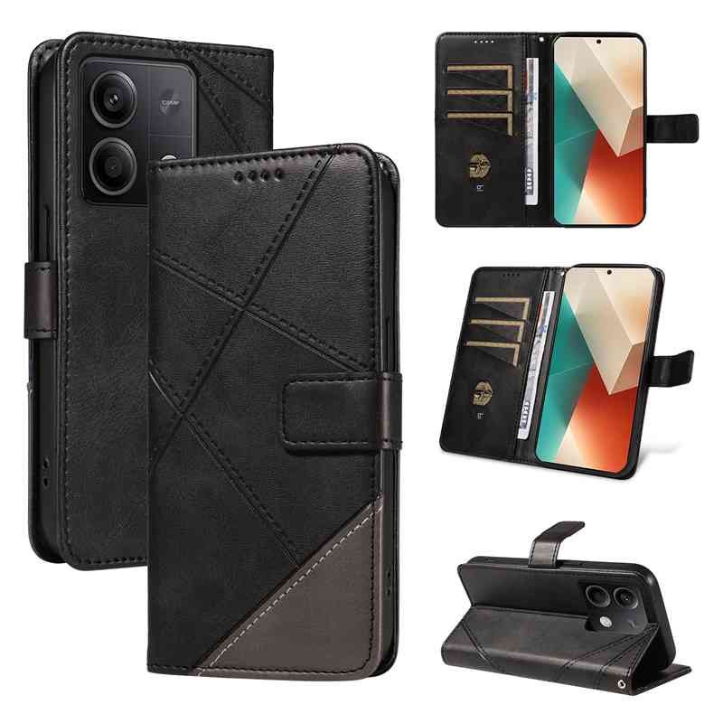 (katu2024) PU Leather Wallet Case For Xiaomi Redmi Note 13 5G Flip Stand Card Book Phone Cover