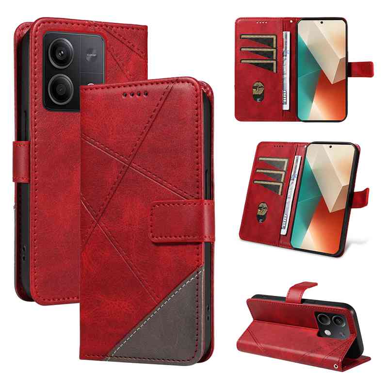 (katu2024) PU Leather Wallet Case For Xiaomi Redmi Note 13 5G Flip Stand Card Book Phone Cover