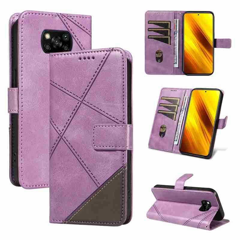 (katu2024) PU Leather Wallet Case For Xiaomi Poco X3 nfc Flip Stand Card Book Phone Cover