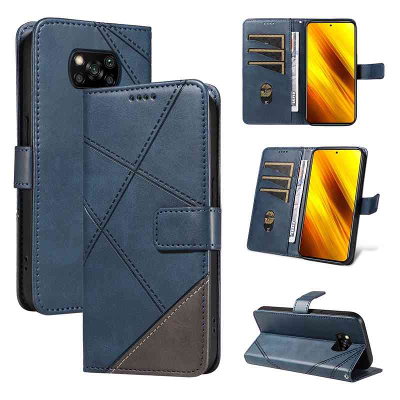 (katu2024) PU Leather Wallet Case For Xiaomi Poco X3 nfc Flip Stand Card Book Phone Cover