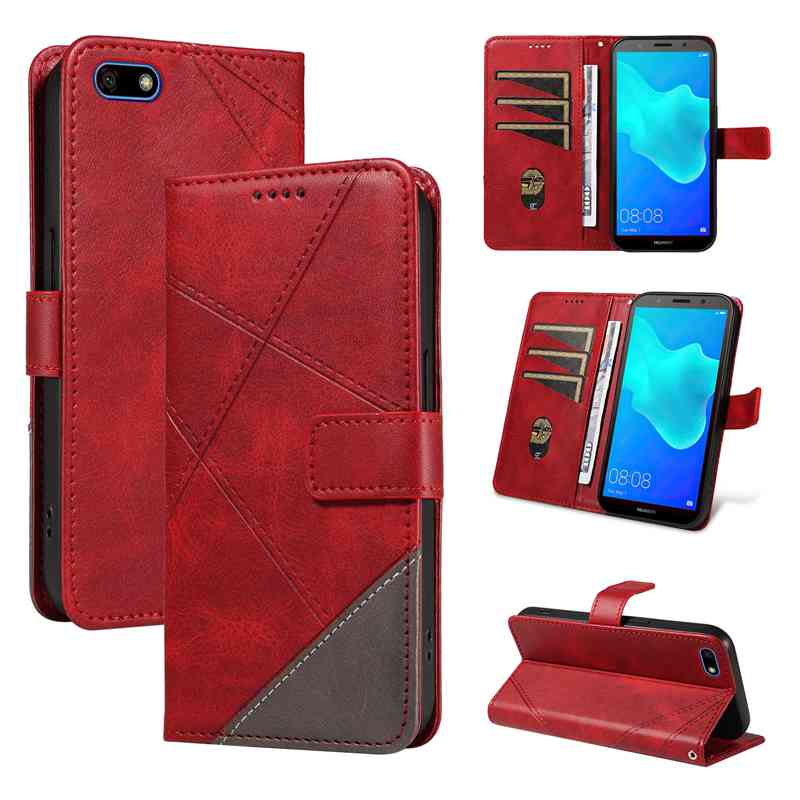 (katu2024) PU Leather Wallet Case For Huawei Y5 2018 /Y5 prime 2018 /Honor 7A mini /Honor 7S /Honor Enioy 7 Flip Stand Card Book Phone Cover