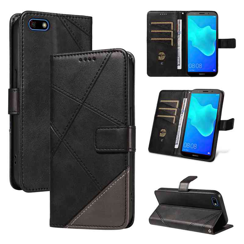(katu2024) PU Leather Wallet Case For Huawei Y5 2018 /Y5 prime 2018 /Honor 7A mini /Honor 7S /Honor Enioy 7 Flip Stand Card Book Phone Cover