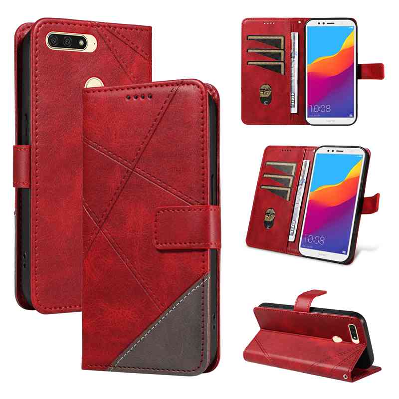 (katu2024) PU Leather Wallet Case For Huawei Y6 2018/Y6 prime 2018/Honor 7A Enioy 8E/Honor 7A Pro Flip Stand Card Book Phone Cover