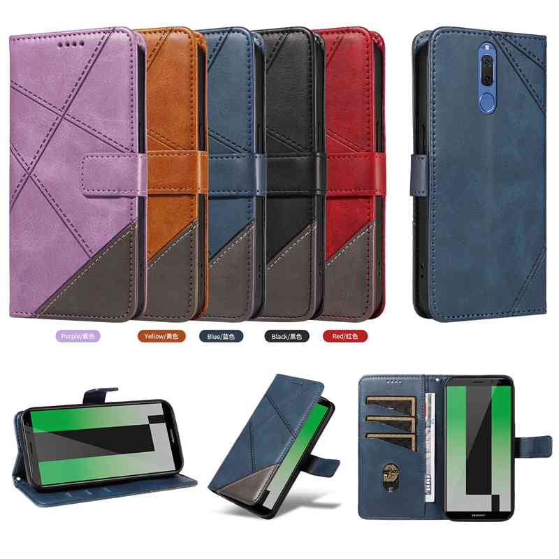 (katu2024) PU Leather Wallet Case For Huawei Mate 10 lite Nova 2i Maimang 6 Honor 9i (Indian version) Flip Stand Card Book Phone Cover