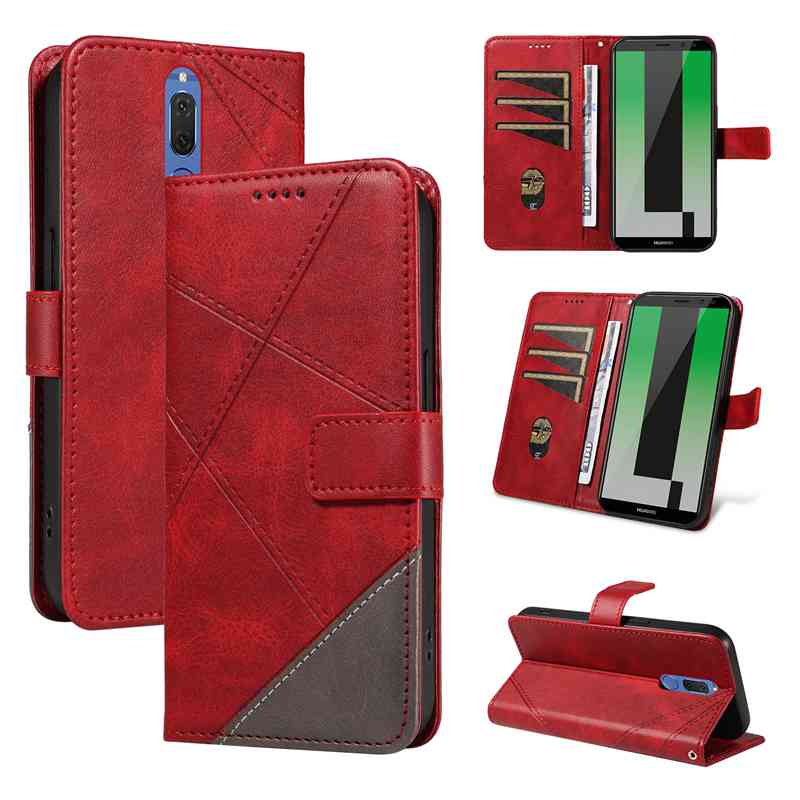 (katu2024) PU Leather Wallet Case For Huawei Mate 10 lite Nova 2i Maimang 6 Honor 9i (Indian version) Flip Stand Card Book Phone Cover