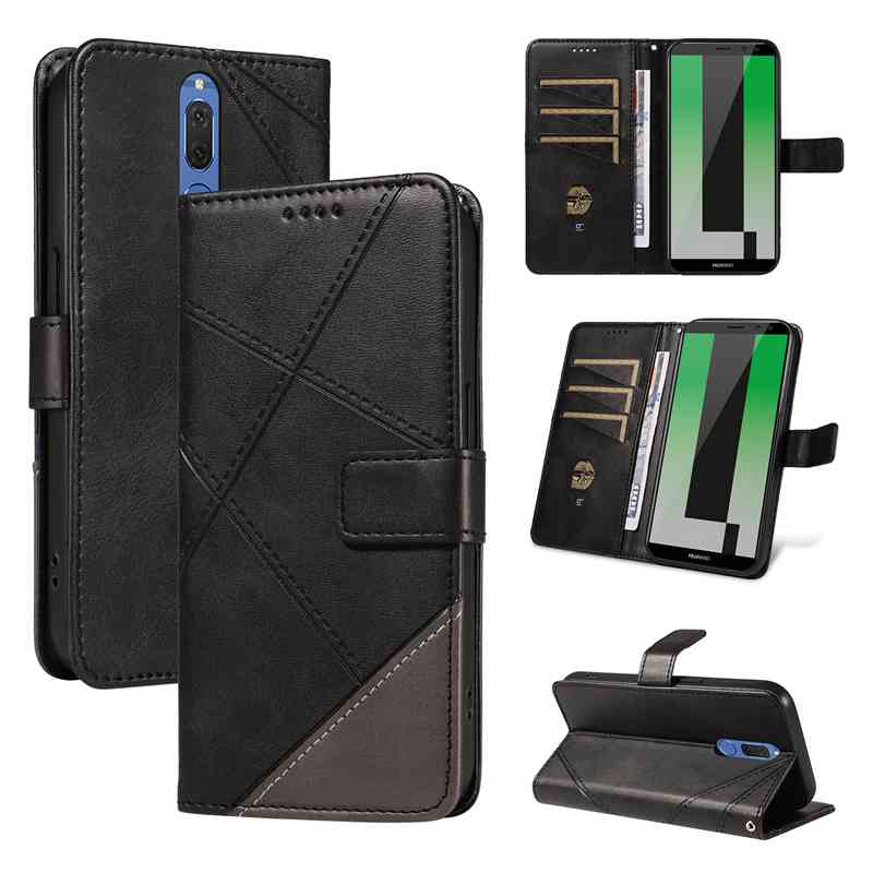 (katu2024) PU Leather Wallet Case For Huawei Mate 10 lite Nova 2i Maimang 6 Honor 9i (Indian version) Flip Stand Card Book Phone Cover
