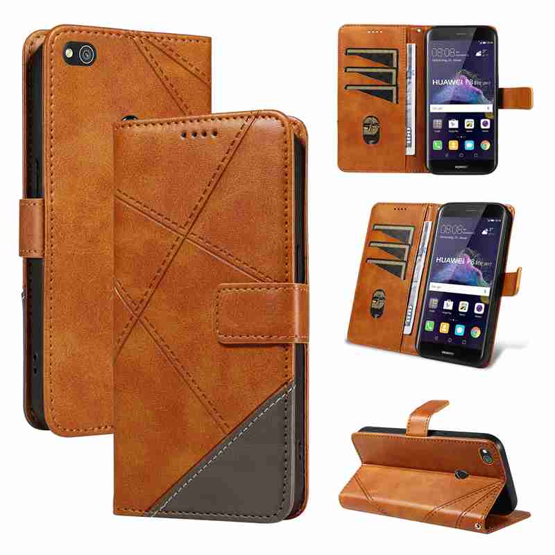 (katu2024) PU Leather Wallet Case For Huawei P8 Lite 2017 honor 8 Lite P9 Lite 2017 Flip Stand Card Book Phone Cover
