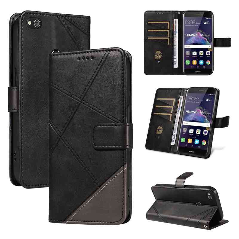 (katu2024) PU Leather Wallet Case For Huawei P8 Lite 2017 honor 8 Lite P9 Lite 2017 Flip Stand Card Book Phone Cover