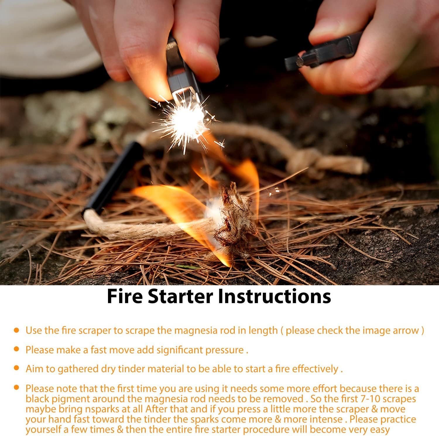 Bracelets,Survival Bracelets for Men Paracord Tactical 5-in-1 Camping Gear Kits,with 12-ft Detachable Parachute Rope,Fire Starter,Embedded Compass,Whistle&Emergency Multitools