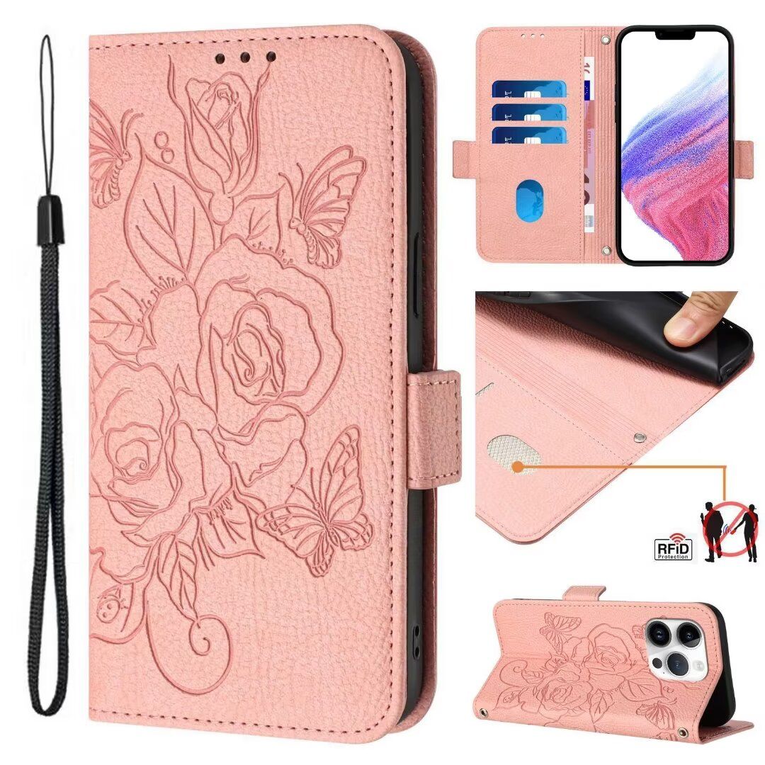 Leather Phone Case For iphone 11 Pro/iphone 11 Pro Max (6.5 inch)/iphone 12 Mini/iphone 12 (6.1)/iphone 12 Pro/iphone 13 Mini/For iphone 13 Pro Max/iphone 14 Wallet Lanyard Cover