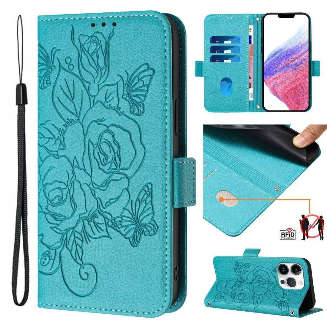 Leather Phone Case For iphone 11 Pro/iphone 11 Pro Max (6.5 inch)/iphone 12 Mini/iphone 12 (6.1)/iphone 12 Pro/iphone 13 Mini/For iphone 13 Pro Max/iphone 14 Wallet Lanyard Cover