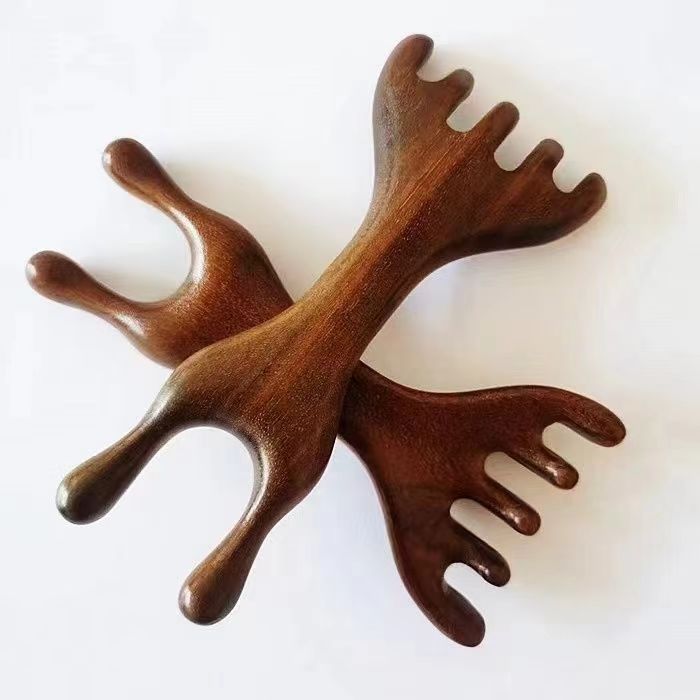 Natural Wooden Nose Guasha Massage Tools Anti-Static, Eyes Facial Wood Gua Sha Tool,face Manual Massager Tool, Multifunctional Handheld Meridians Acupoint Massage Tool