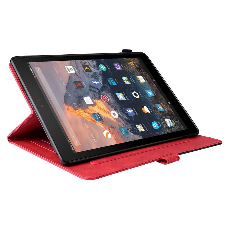 (katu) Cover Case Compatible For Amazon Fire HD 10 2017 Tablet Covers. Smart Wake Sleep Flip Stand Case
