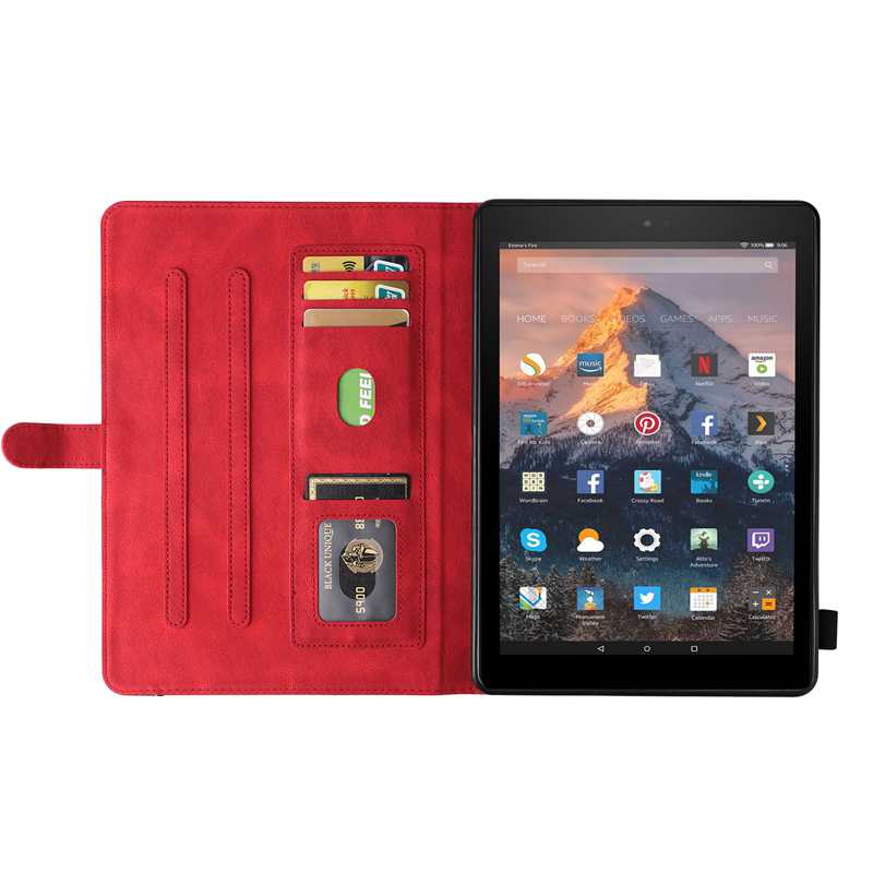 (katu) Cover Case Compatible For Amazon Fire HD 10 2017 Tablet Covers. Smart Wake Sleep Flip Stand Case