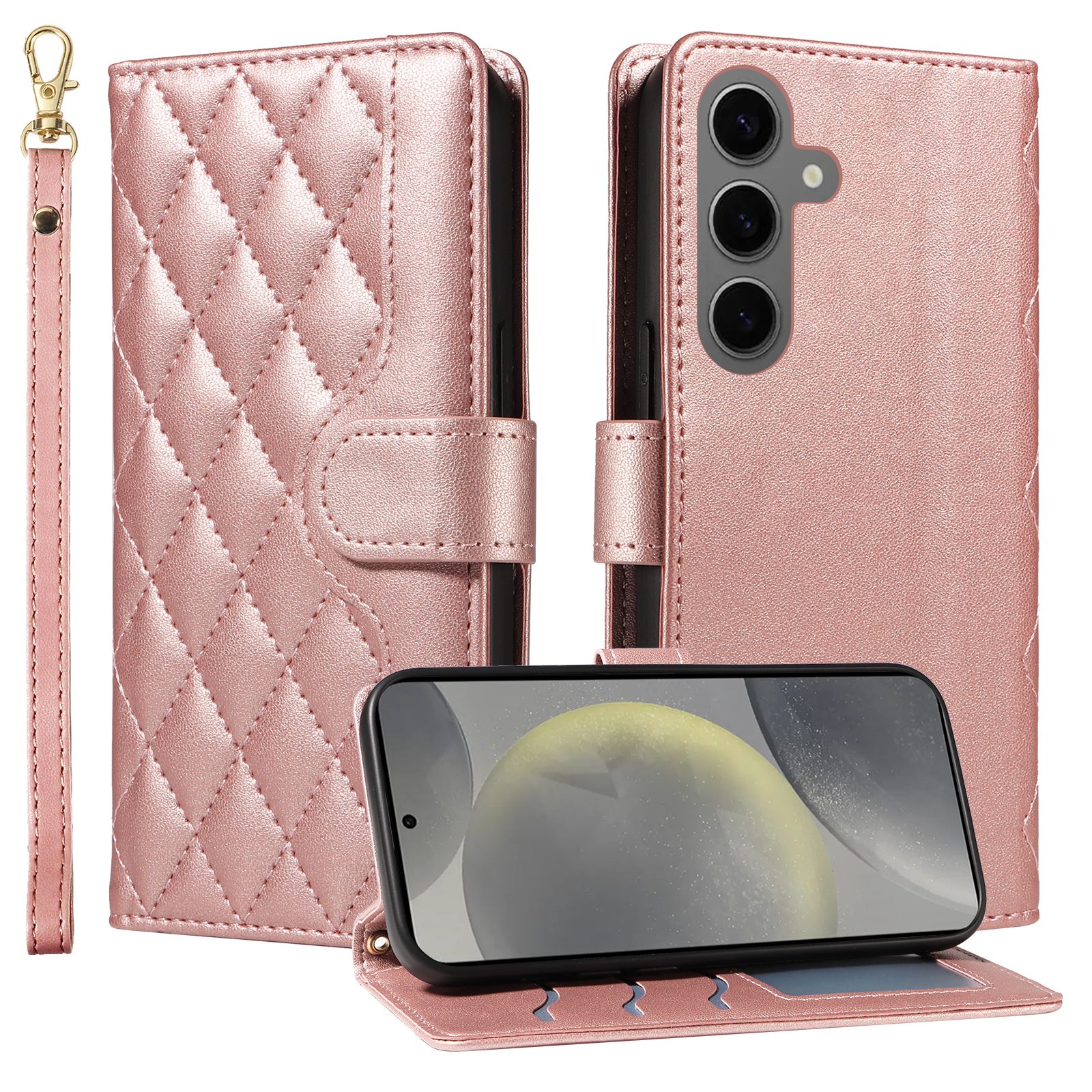 Wallet Case For Samsung Galaxy S24 Leather Flip Stand Phone Bags Cover