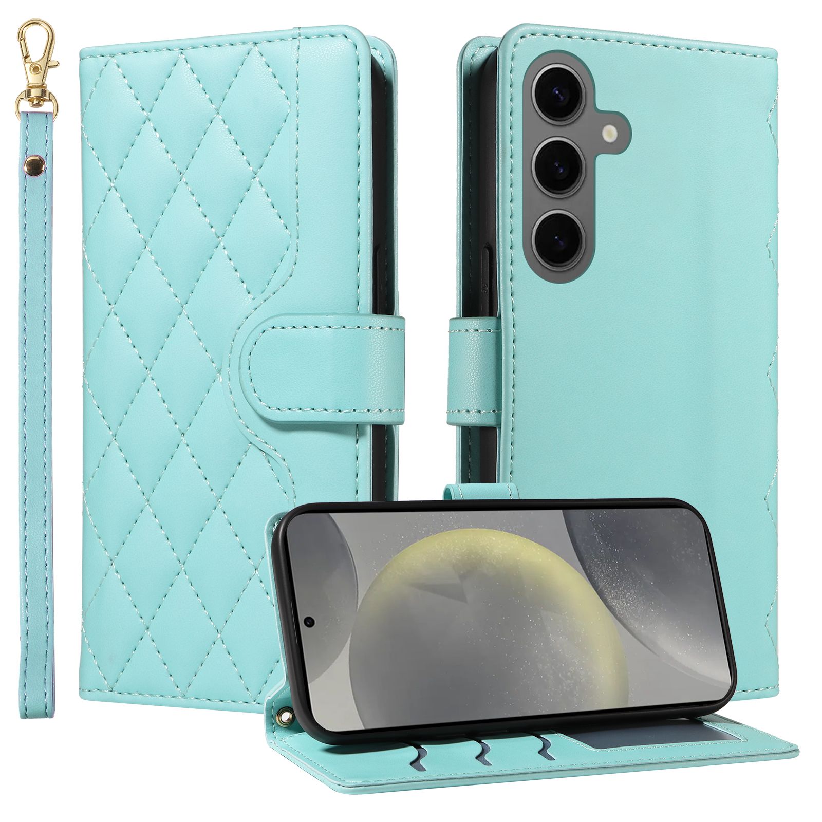 Wallet Case For Samsung Galaxy S24 Leather Flip Stand Phone Bags Cover