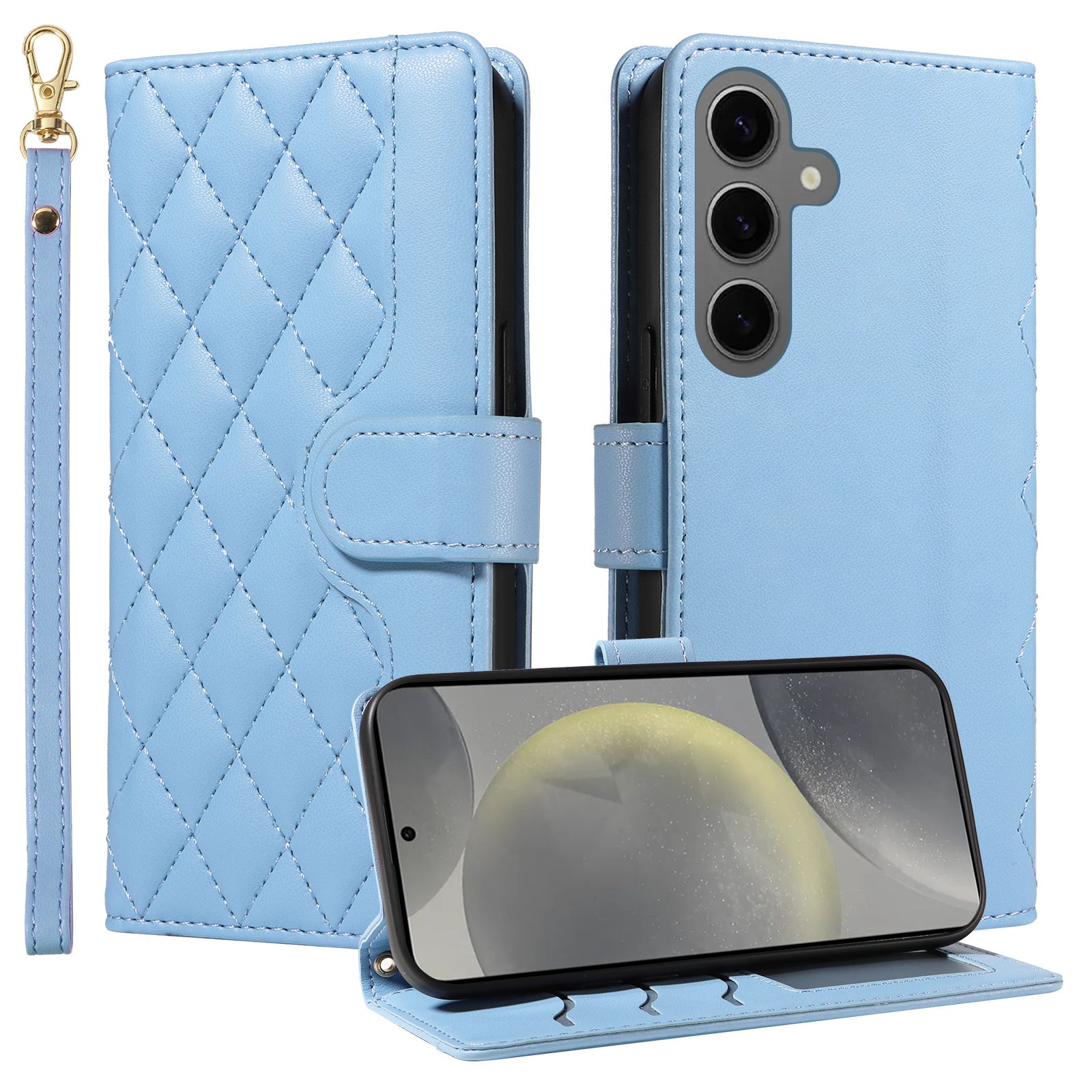 Wallet Case For Samsung Galaxy S24 Leather Flip Stand Phone Bags Cover