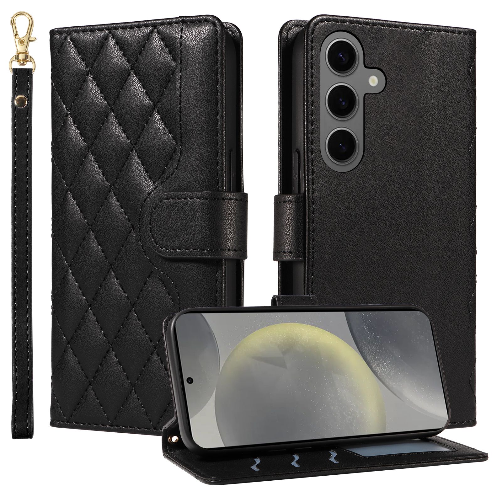 Wallet Case For Samsung Galaxy S24 Leather Flip Stand Phone Bags Cover