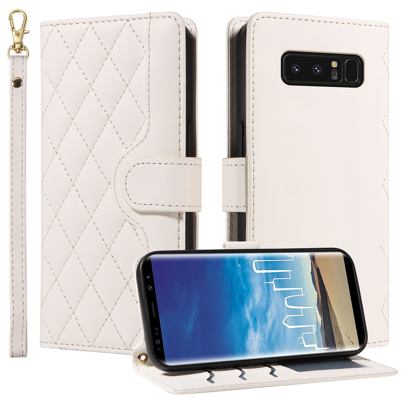 Wallet Case For Samsung Galaxy Note 8 Leather Flip Stand Phone Bags Cover