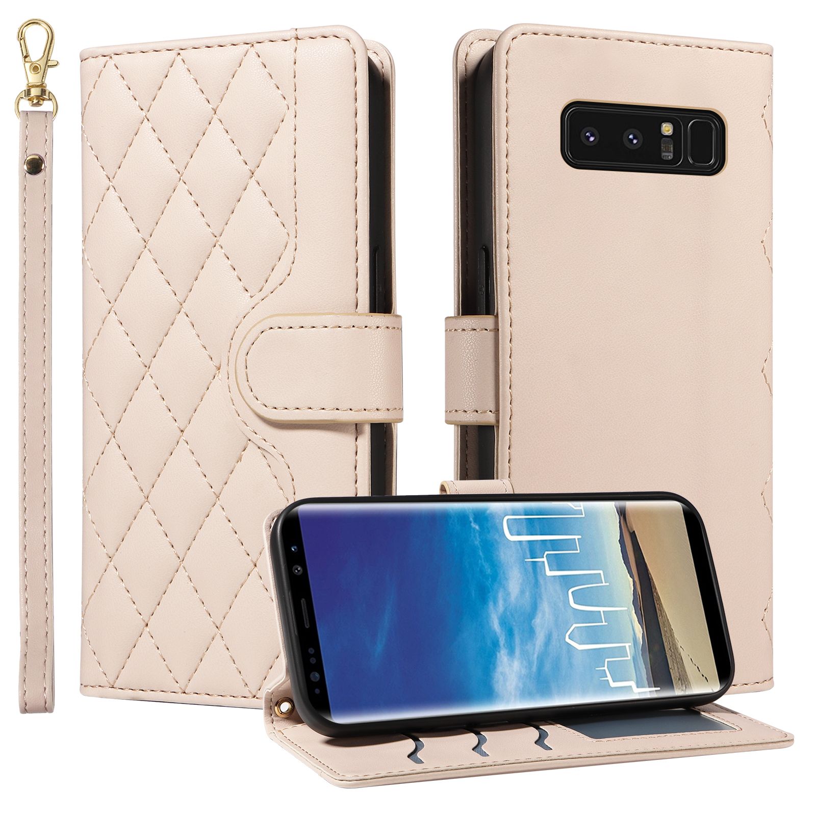 Wallet Case For Samsung Galaxy Note 8 Leather Flip Stand Phone Bags Cover