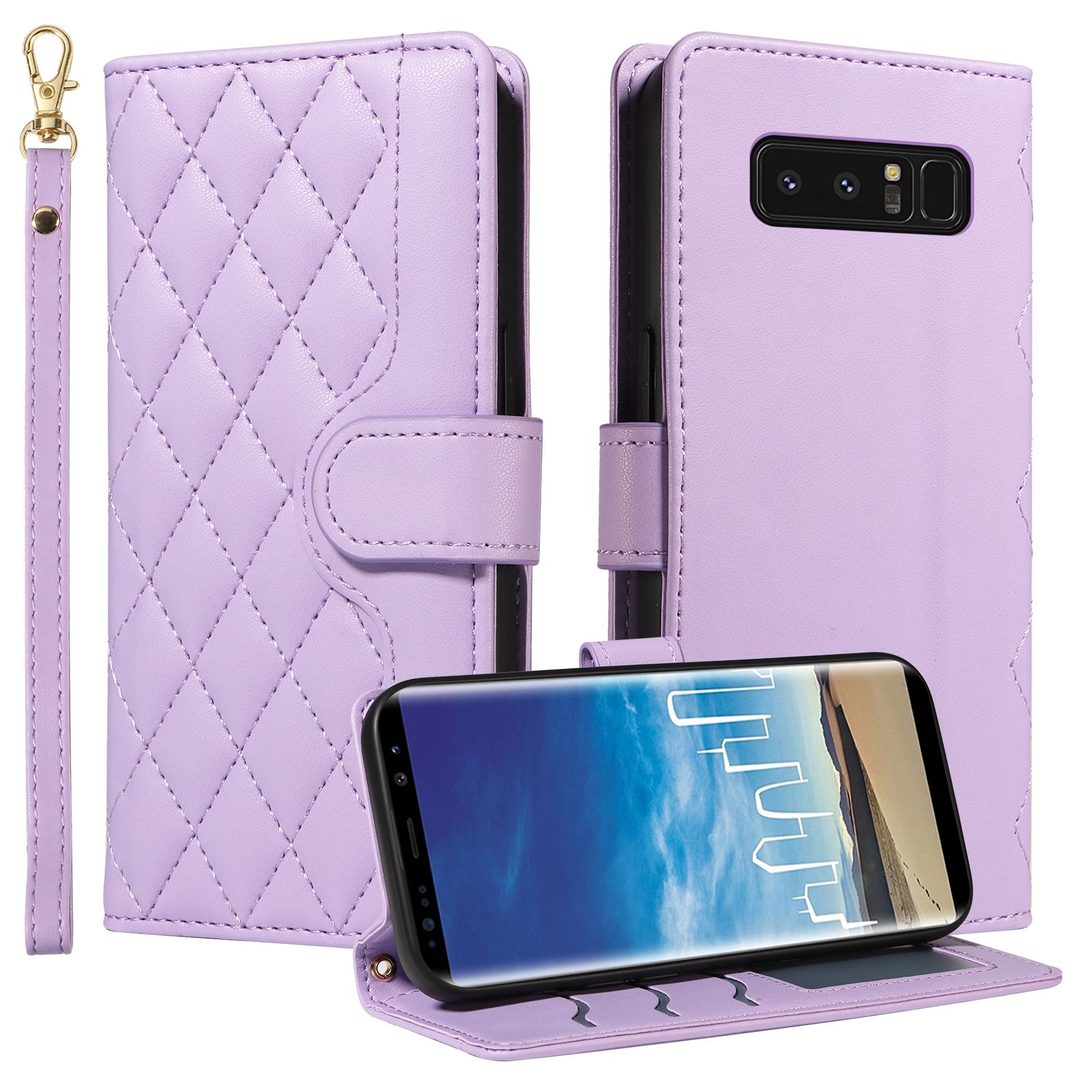 Wallet Case For Samsung Galaxy Note 8 Leather Flip Stand Phone Bags Cover