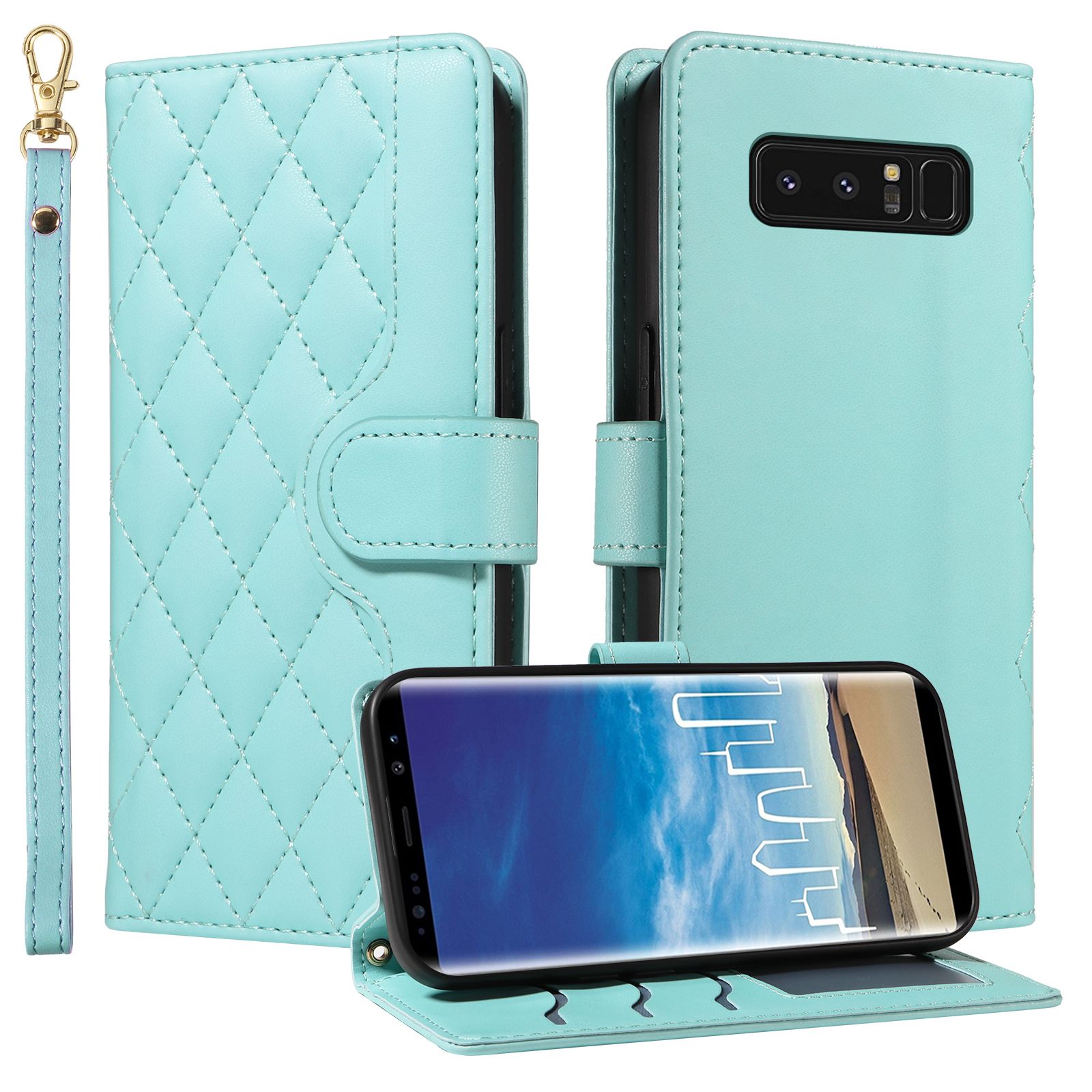 Wallet Case For Samsung Galaxy Note 8 Leather Flip Stand Phone Bags Cover