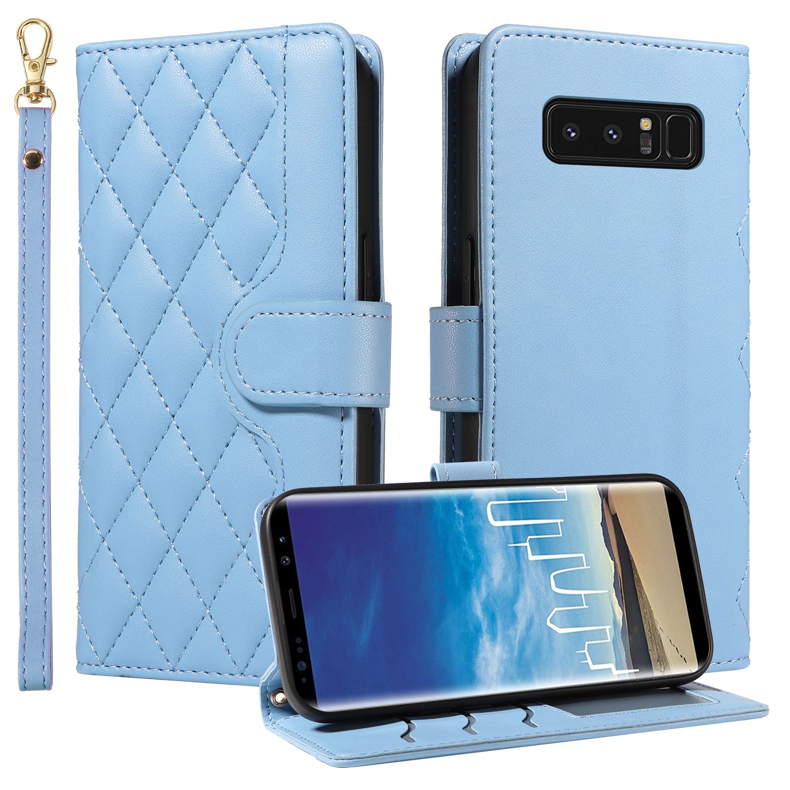 Wallet Case For Samsung Galaxy Note 8 Leather Flip Stand Phone Bags Cover