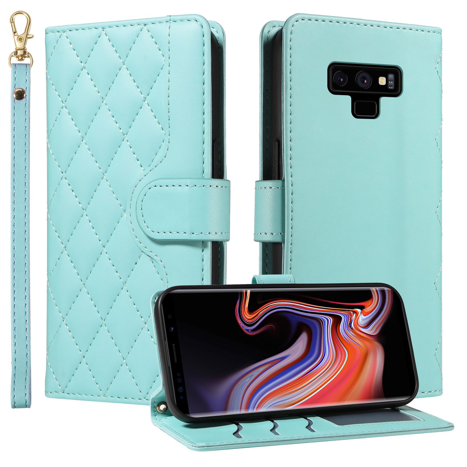 Wallet Case For Samsung Galaxy Note 9 Leather Flip Stand Phone Bags Cover