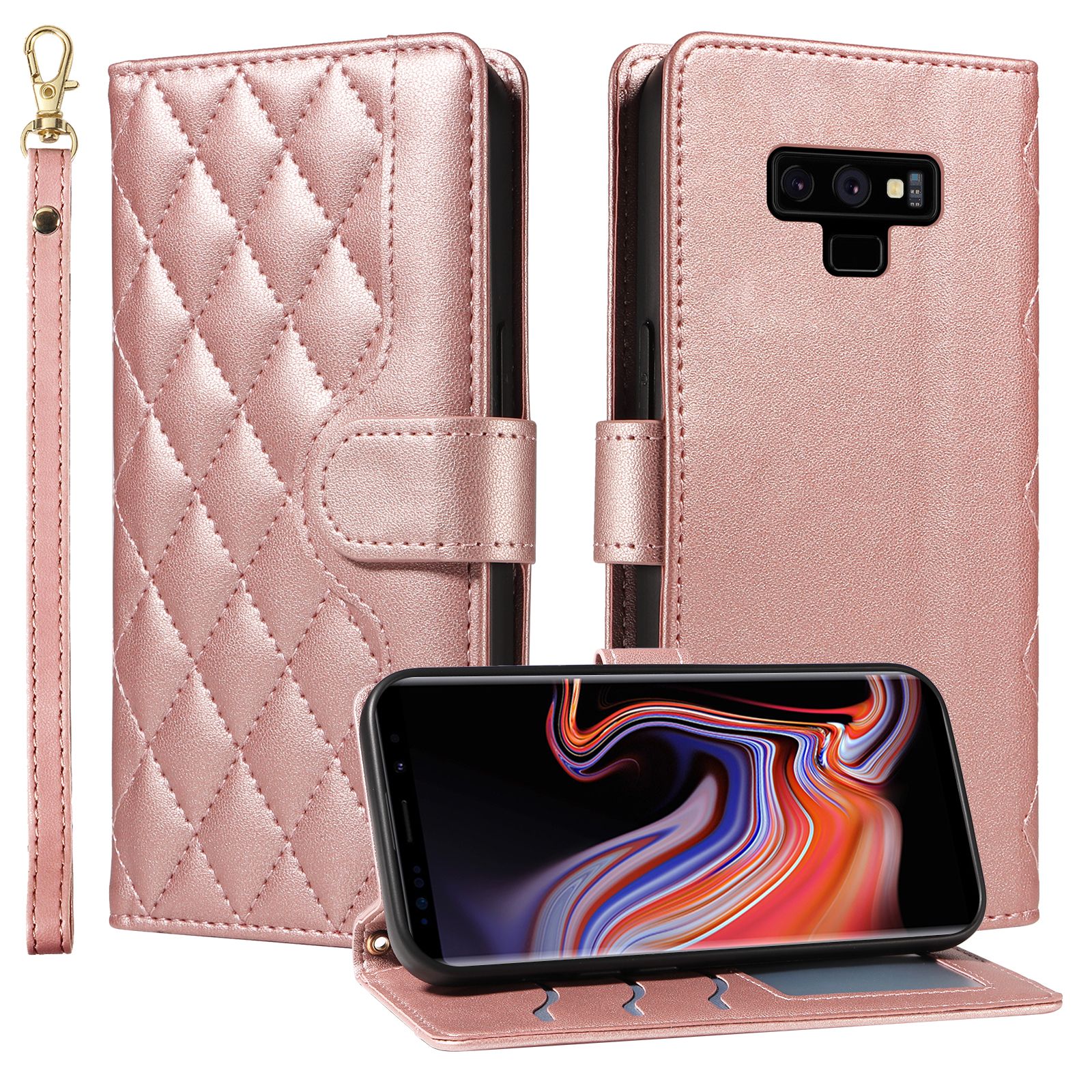 Wallet Case For Samsung Galaxy Note 9 Leather Flip Stand Phone Bags Cover
