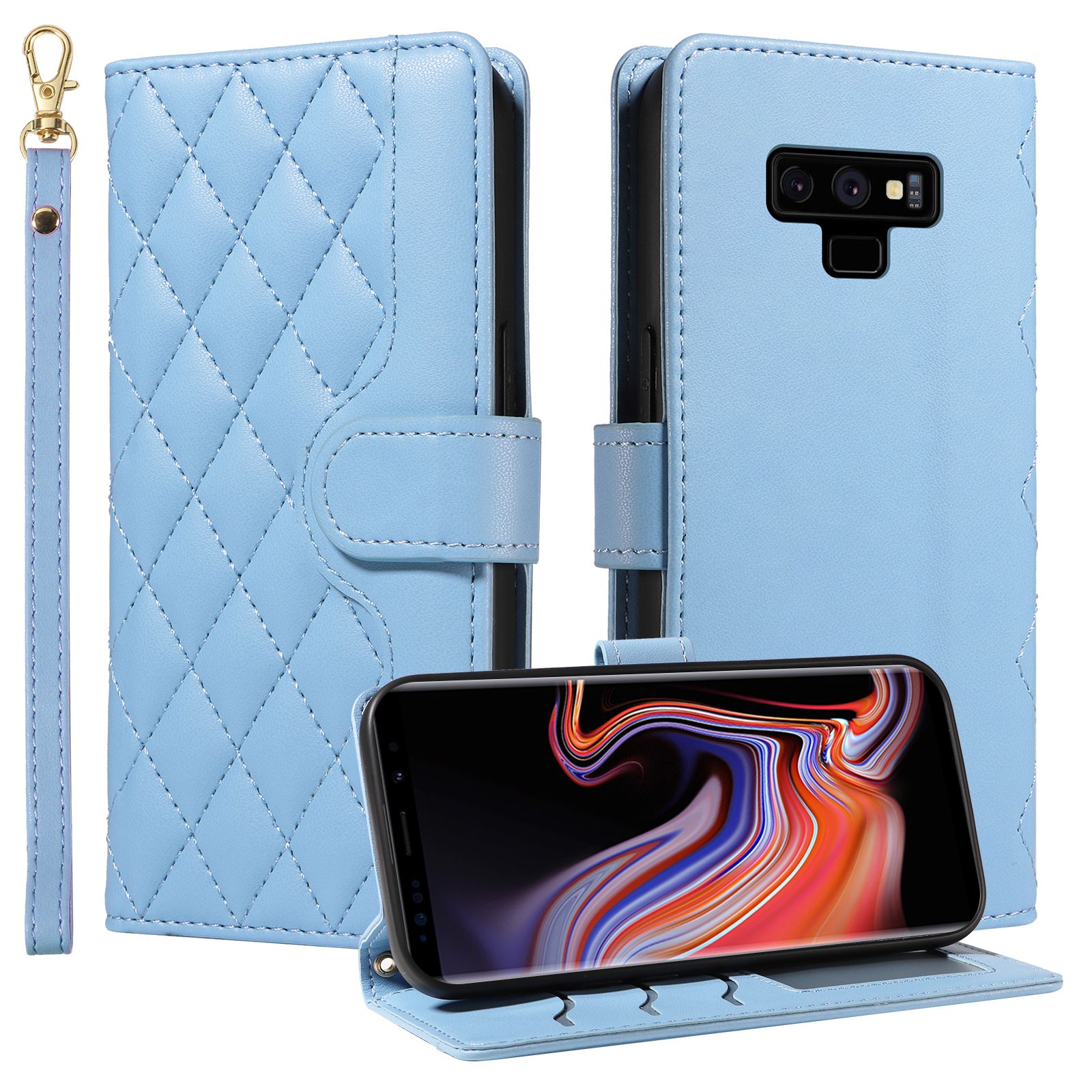 Wallet Case For Samsung Galaxy Note 9 Leather Flip Stand Phone Bags Cover