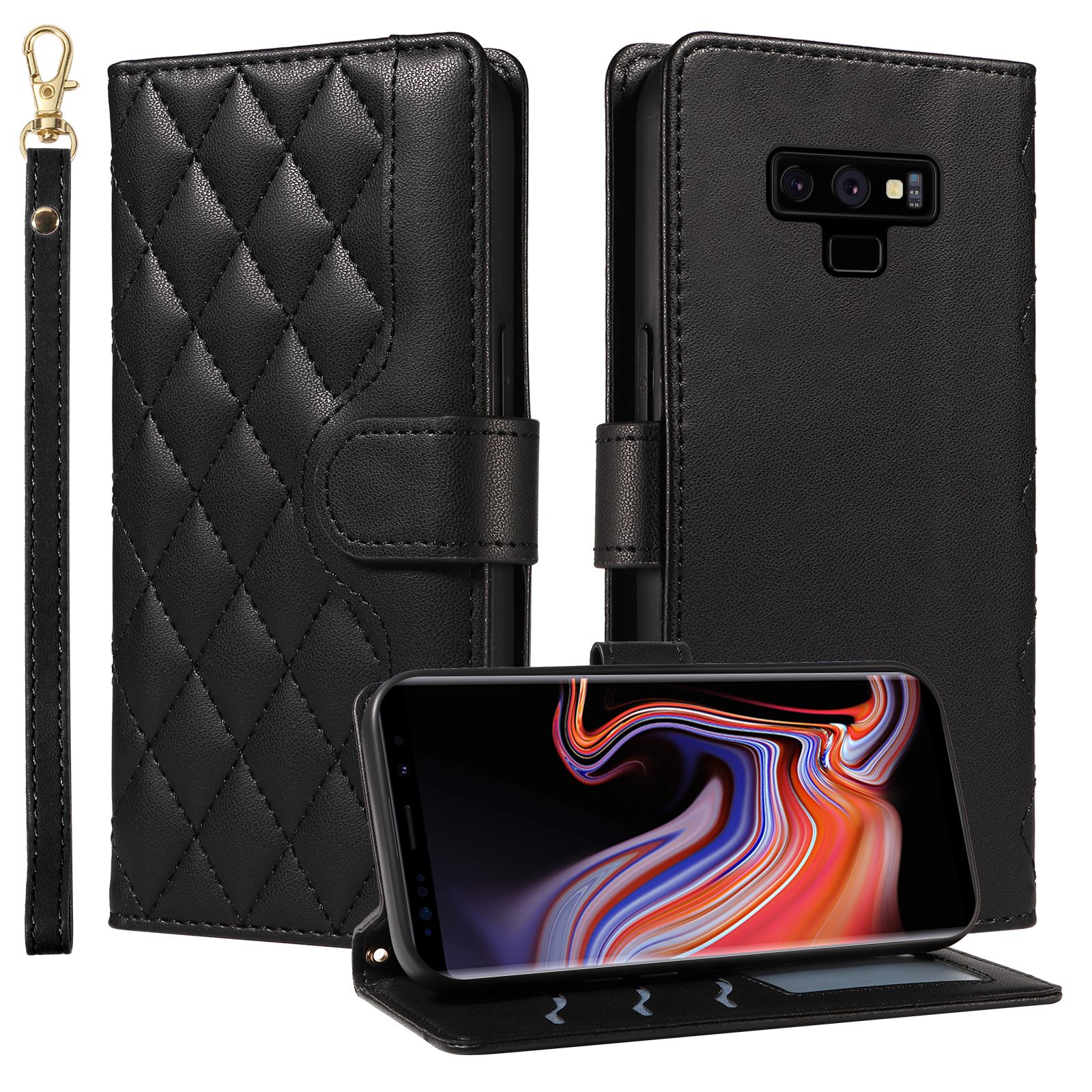Wallet Case For Samsung Galaxy Note 9 Leather Flip Stand Phone Bags Cover