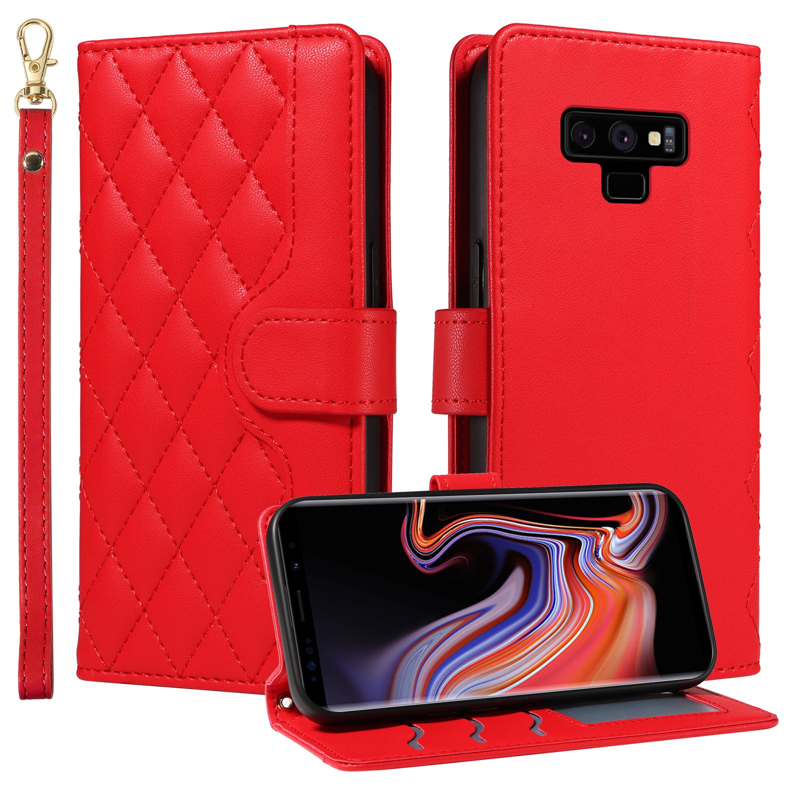 Wallet Case For Samsung Galaxy Note 9 Leather Flip Stand Phone Bags Cover